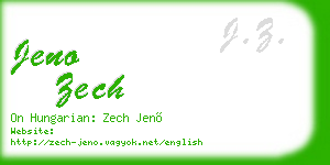 jeno zech business card